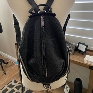 EUC Rebecca Minkoff Black Pebbled Leather Julian Backpack - Medium